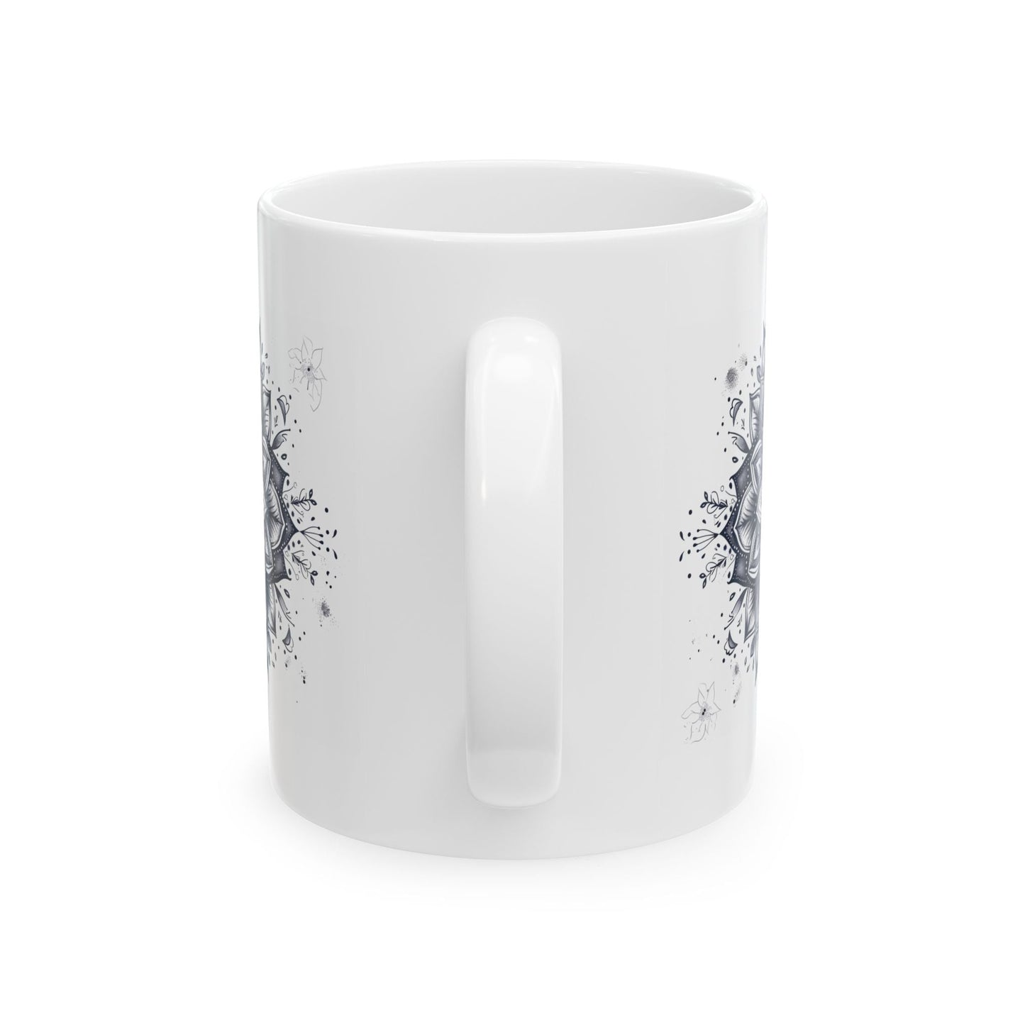 God's Plan, Mandala Leaves - Ceramic Mug, 11oz - Mug - Nazareth Treasures