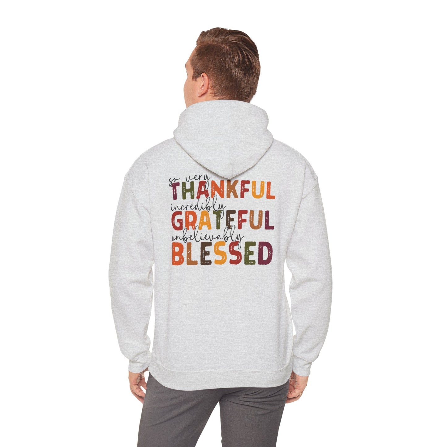 Grateful Thankful Blessed Hoodie - Hoodie - Nazareth Treasures