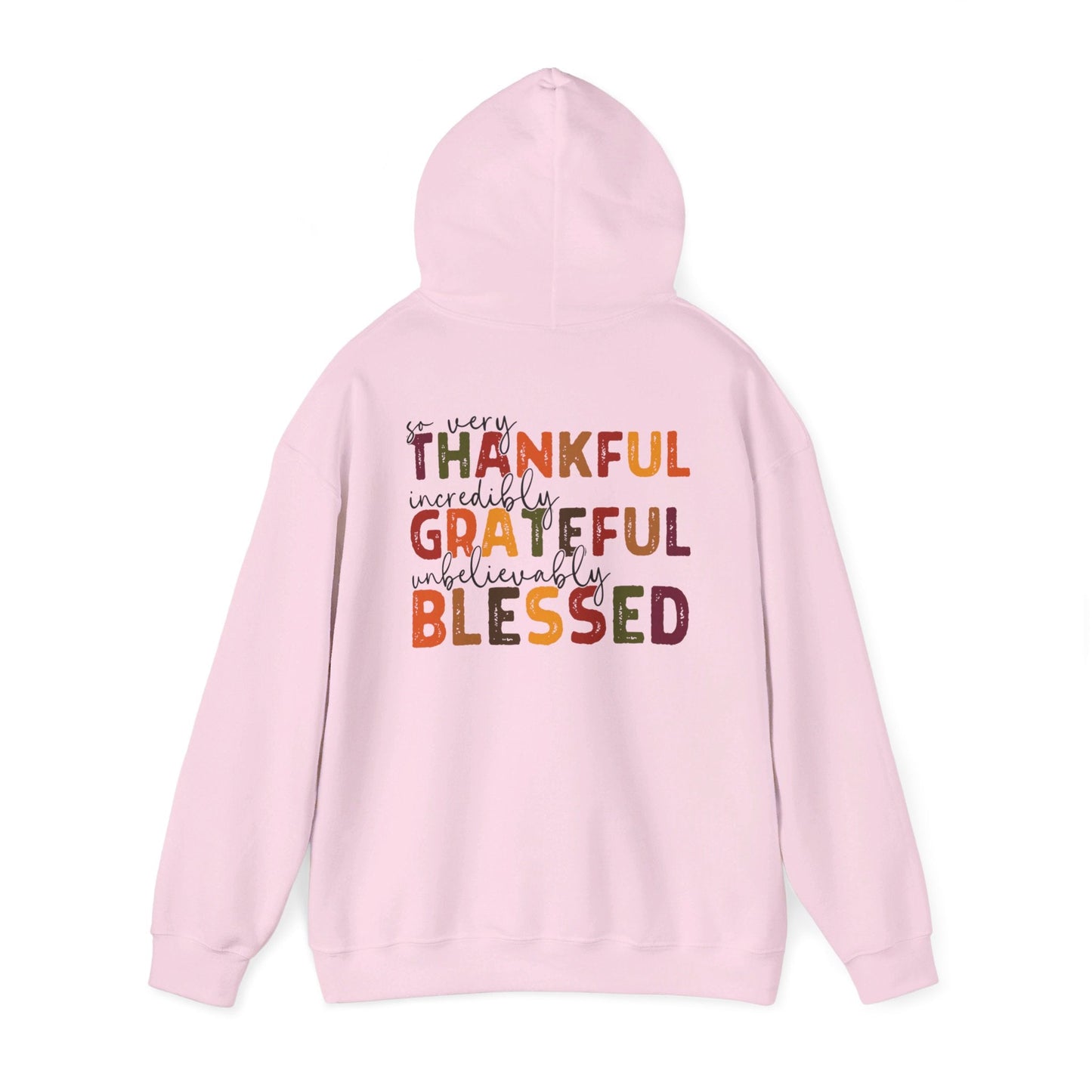 Grateful Thankful Blessed Hoodie - Hoodie - Nazareth Treasures