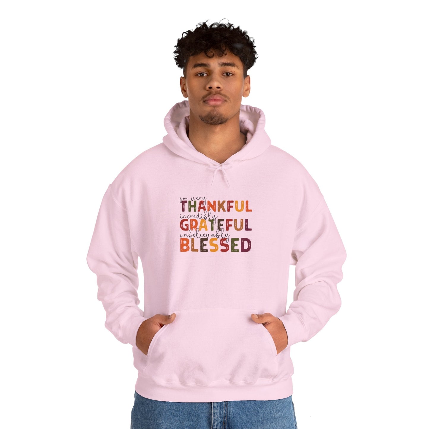 Grateful Thankful Blessed Hoodie - Hoodie - Nazareth Treasures