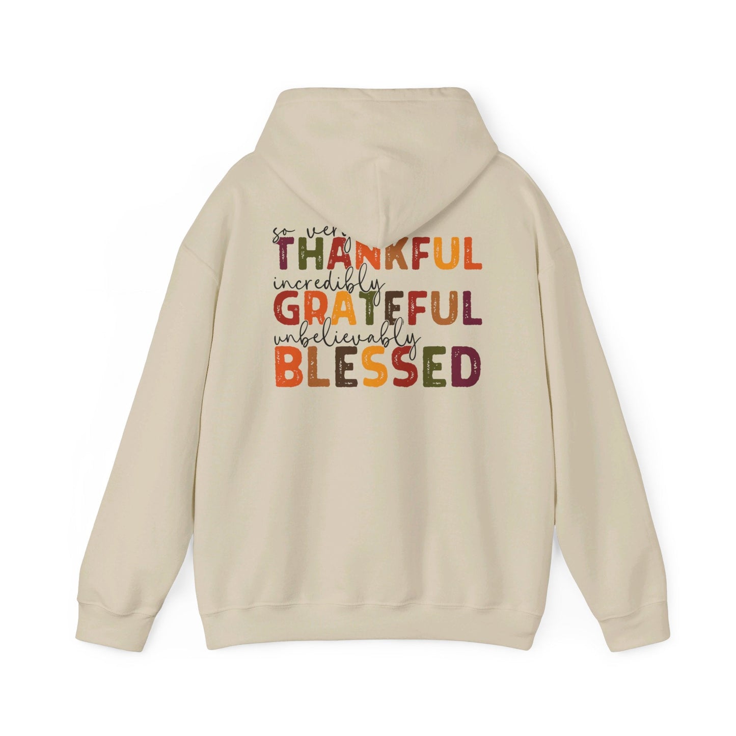 Grateful Thankful Blessed Hoodie - Hoodie - Nazareth Treasures