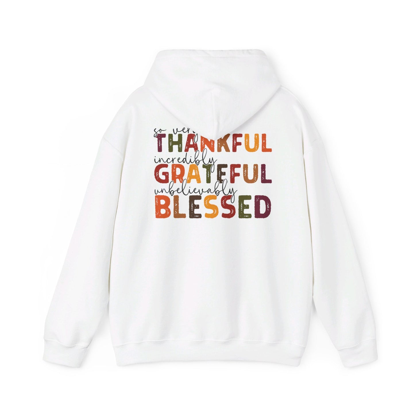 Grateful Thankful Blessed Hoodie - Hoodie - Nazareth Treasures
