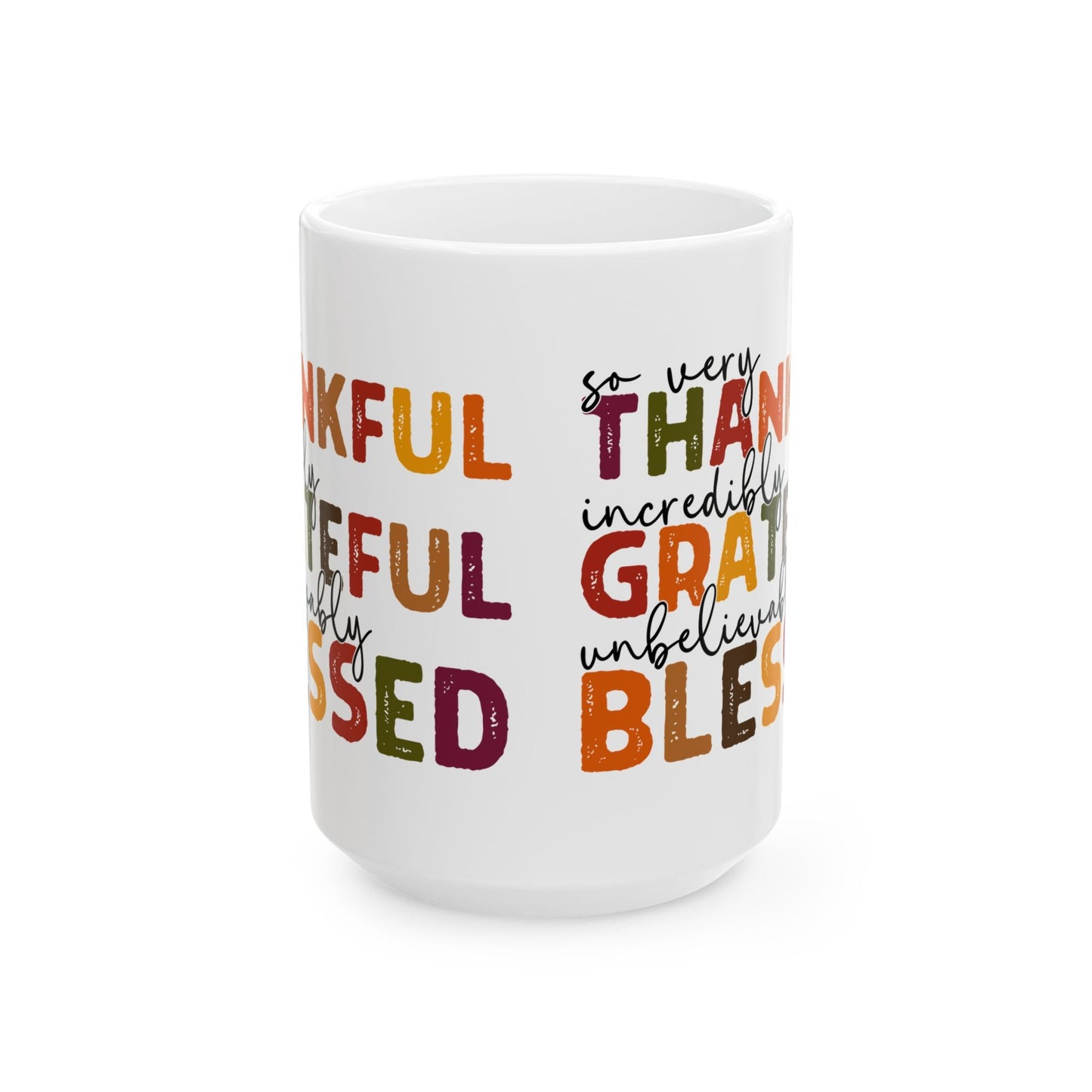Grateful Thankful Blessed Mug - Mug - Nazareth Treasures