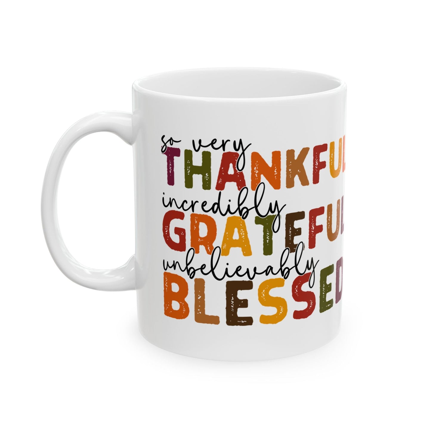 Grateful Thankful Blessed Mug - Mug - Nazareth Treasures