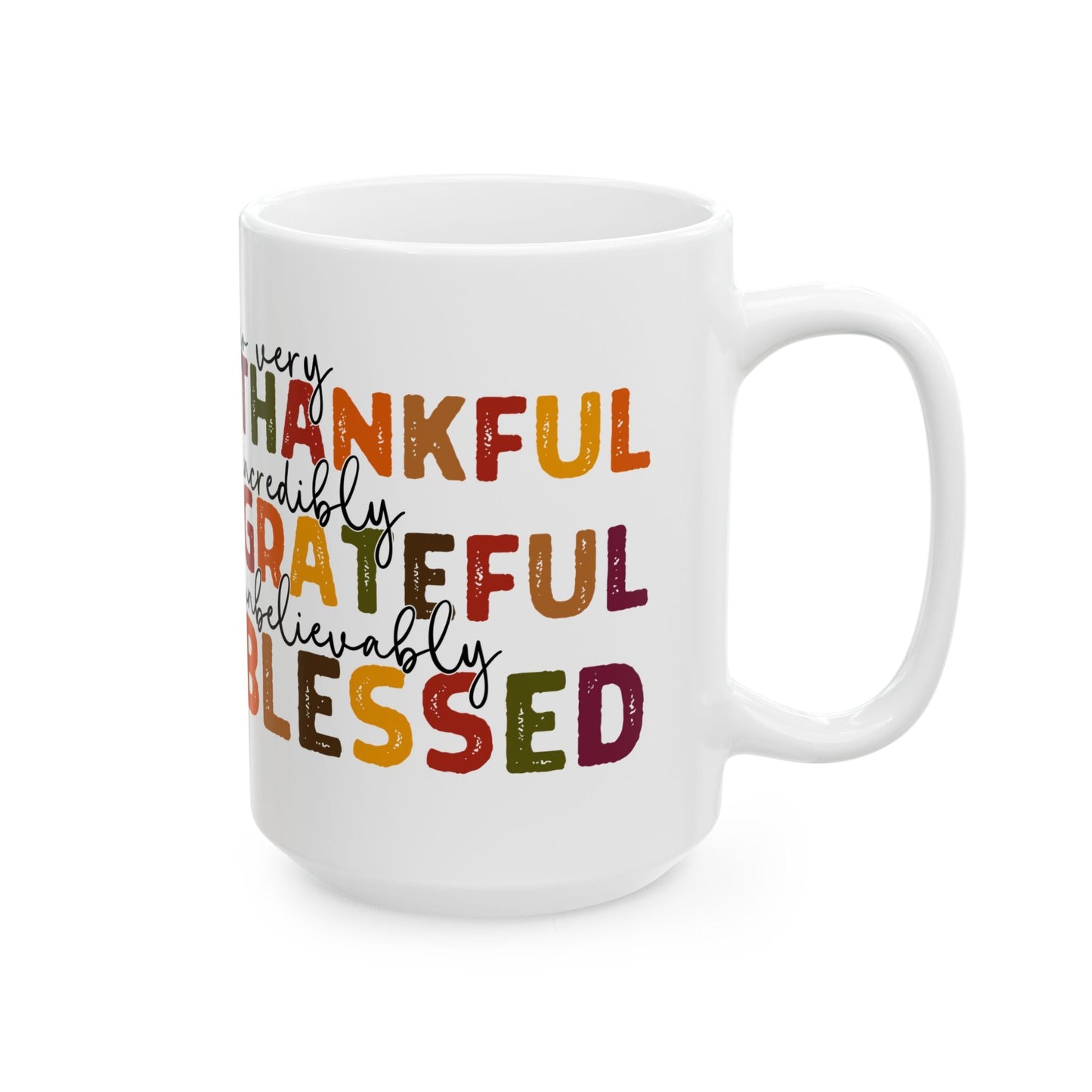 Grateful Thankful Blessed Mug - Mug - Nazareth Treasures