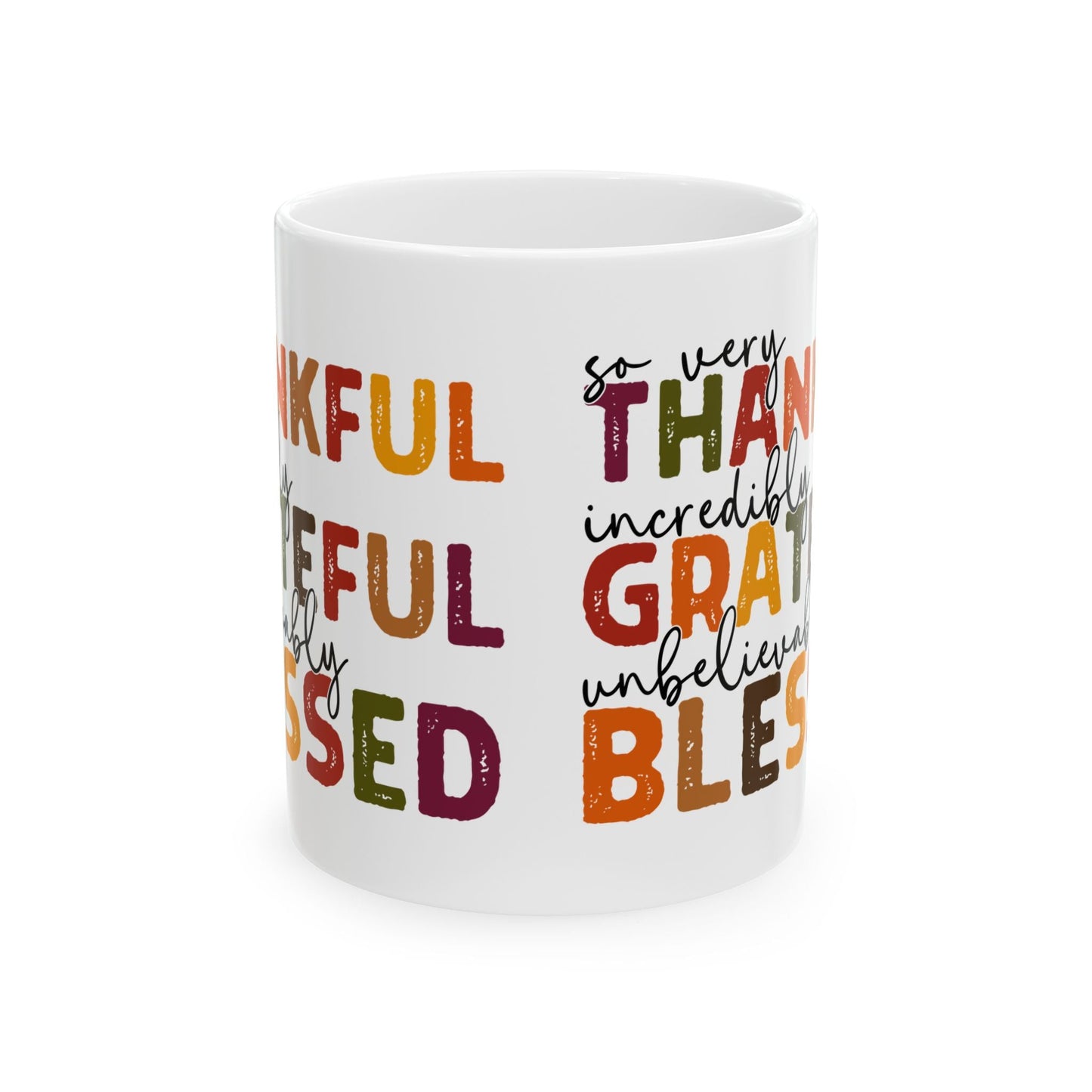 Grateful Thankful Blessed Mug - Mug - Nazareth Treasures
