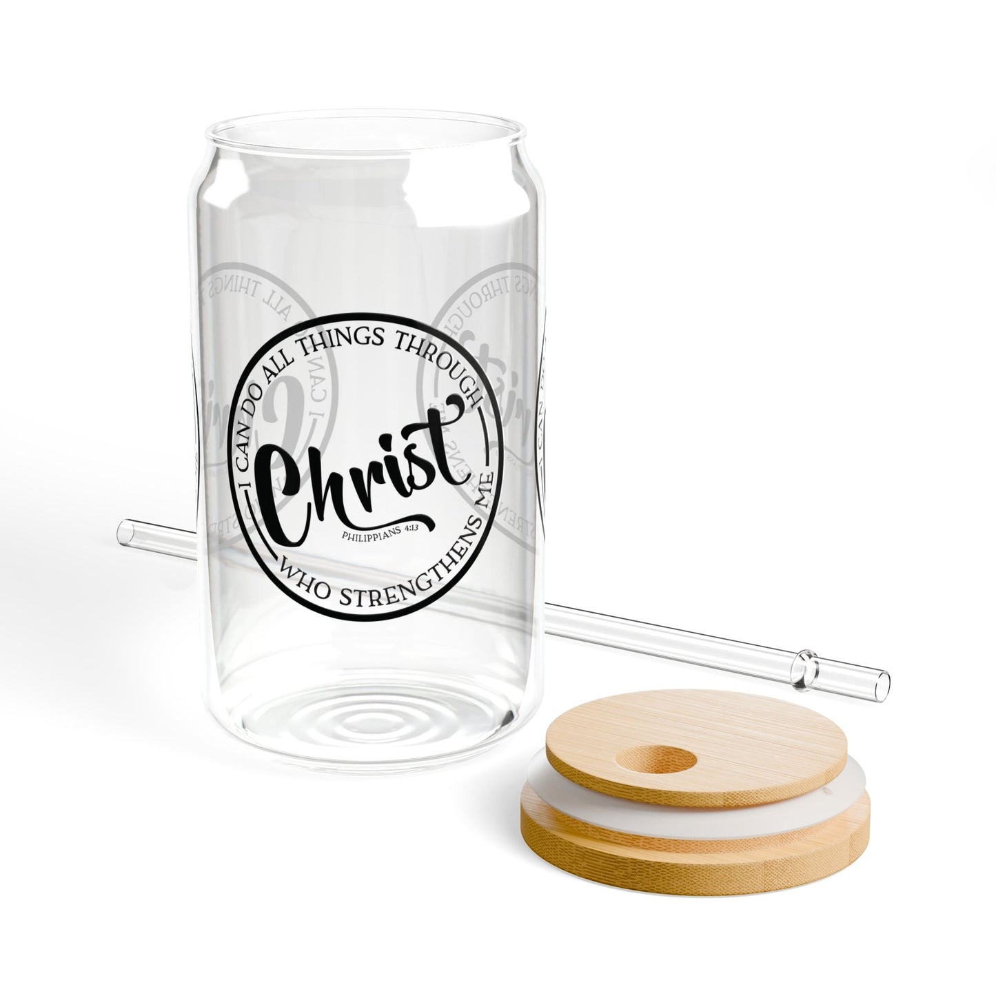 I Can Do All Things Through Christ Cup Glass, 16oz - Mug - Nazareth Treasures