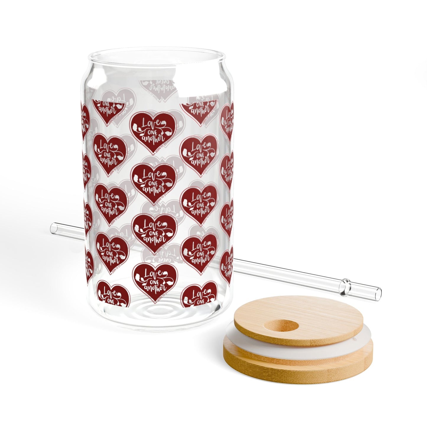 John 13 - 34 Cup Glass, 16oz - Mug - Nazareth Treasures