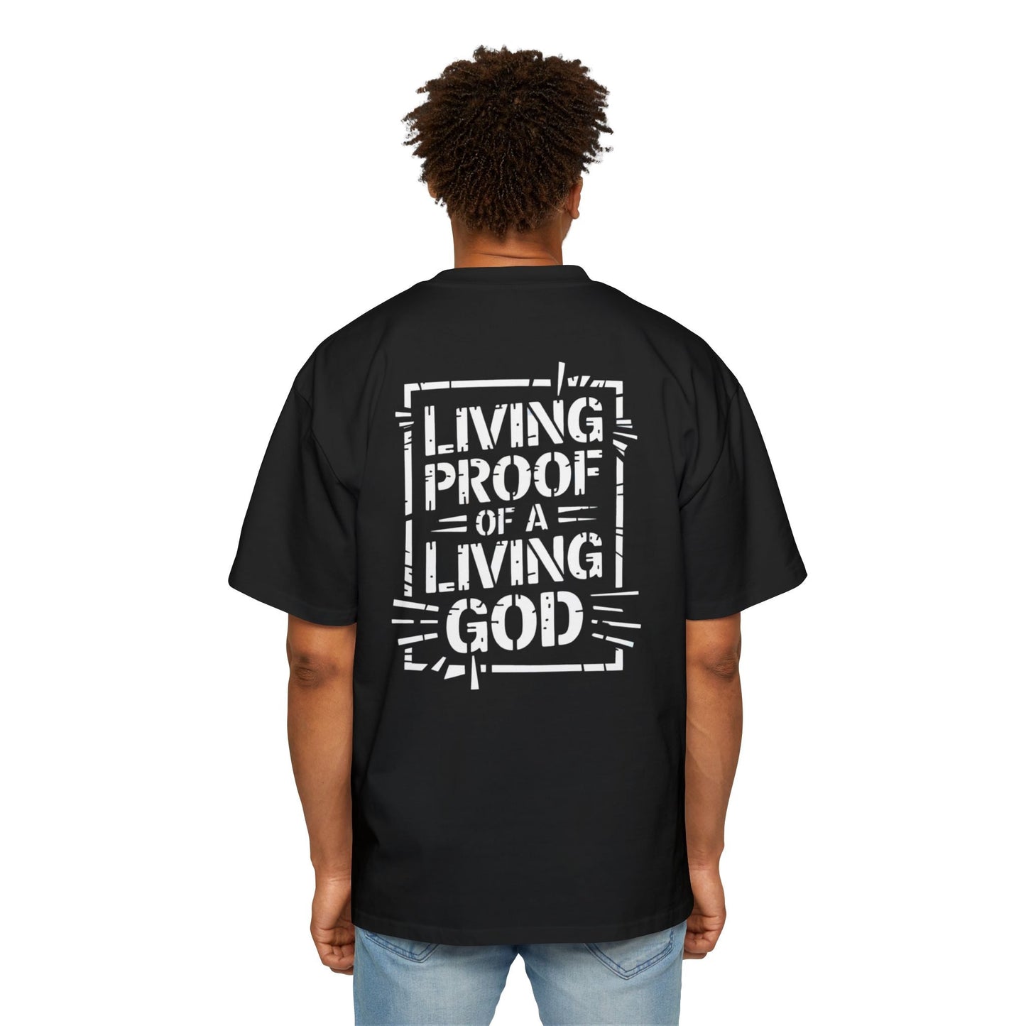 Living Proof of a Living God - Faith - Inspired Black T-Shirt - T-Shirt - Nazareth Treasures