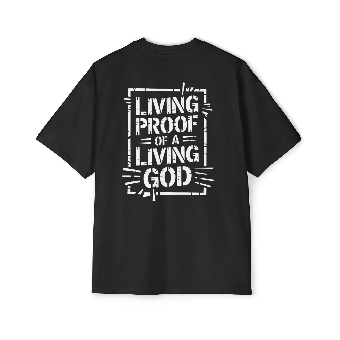 Living Proof of a Living God - Faith - Inspired Black T-Shirt - T-Shirt - Nazareth Treasures