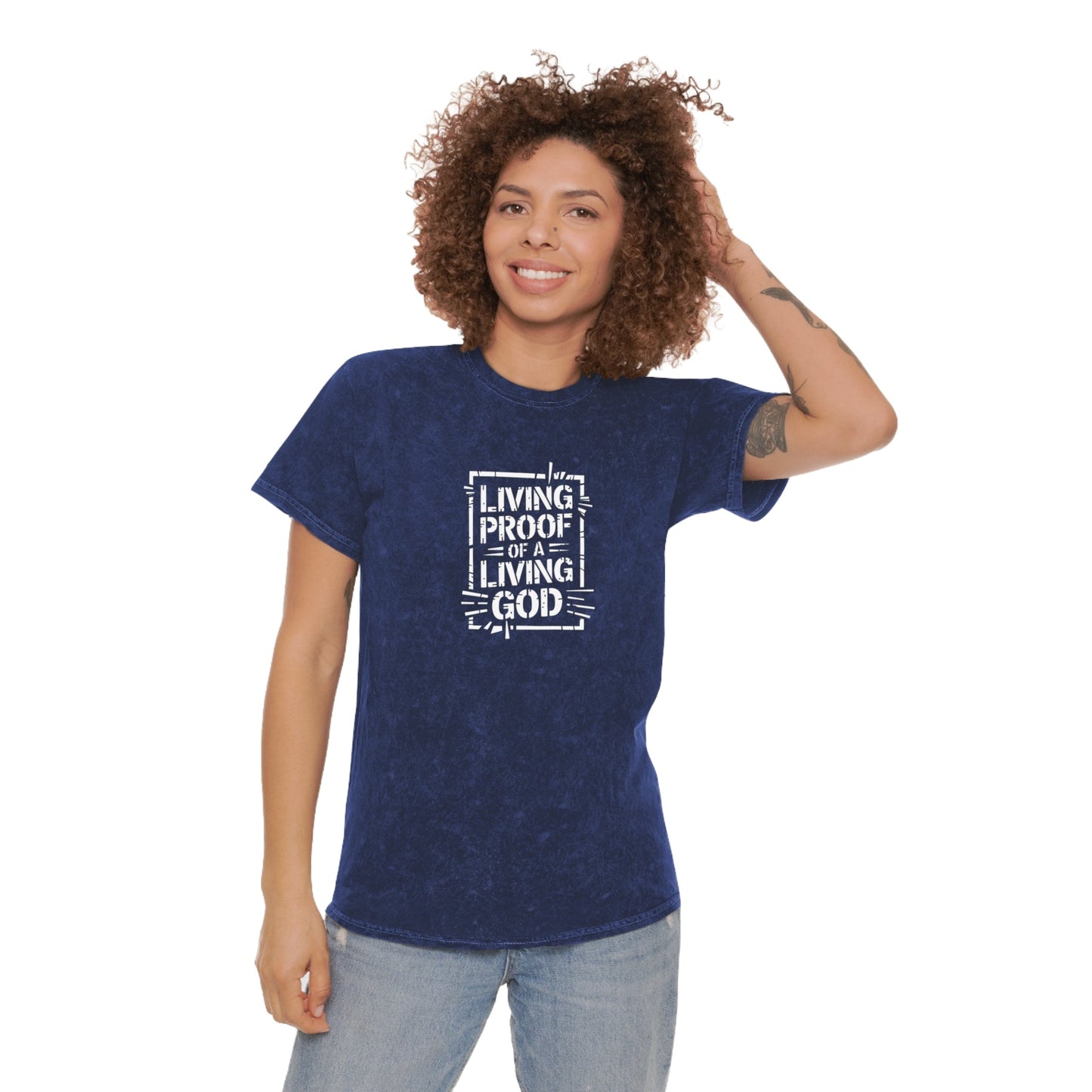 Living proof of a loving God - Mineral T-Shirt - T-Shirt - Nazareth Treasures