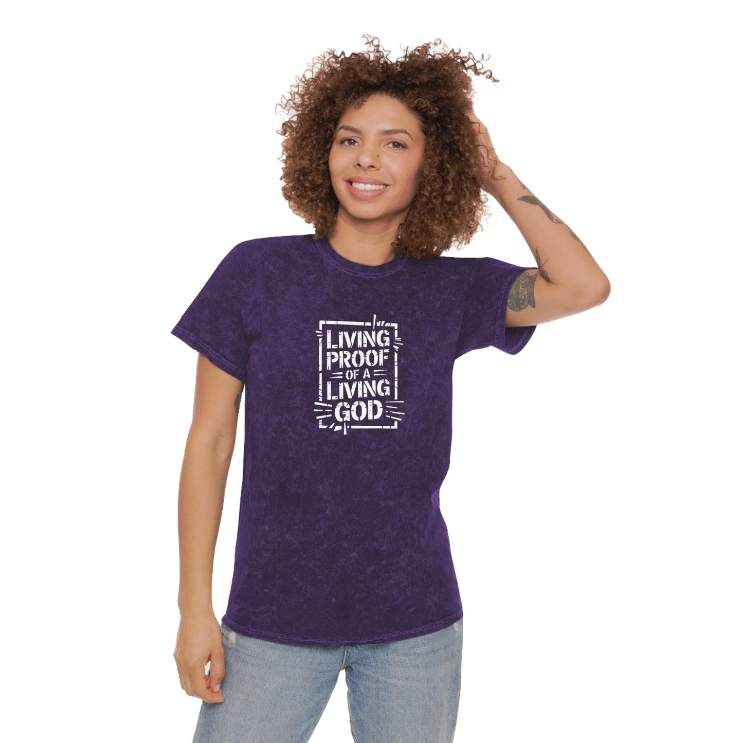 Living proof of a loving God - Mineral T-Shirt - T-Shirt - Nazareth Treasures
