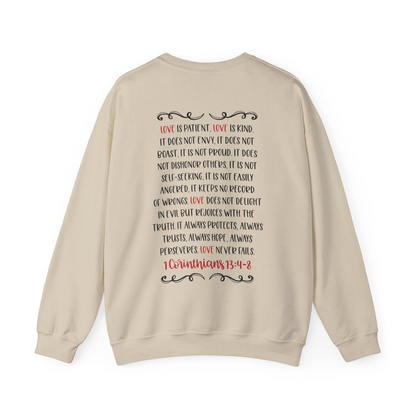 Love is patient Sweatshirt - Sweatshirt - Ash - Nazareth Treasures