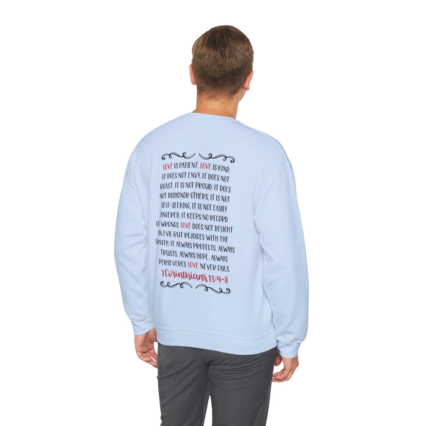 Love is patient Sweatshirt - Sweatshirt - Ash - Nazareth Treasures
