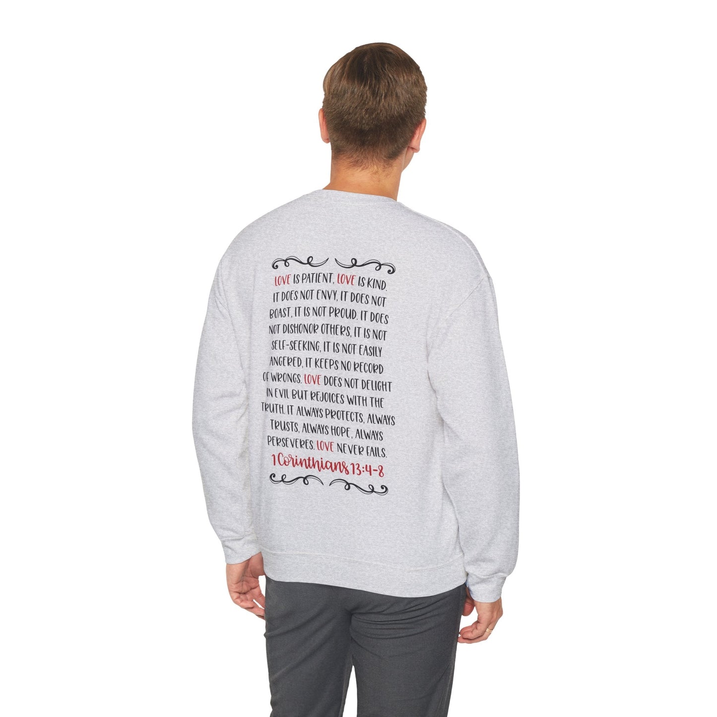 Love is patient Sweatshirt - Sweatshirt - Ash - Nazareth Treasures