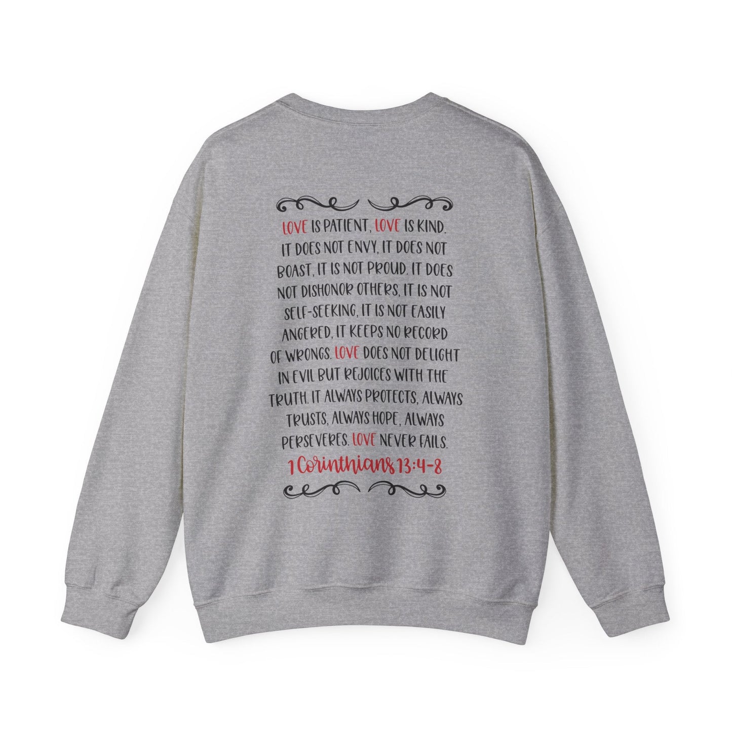 Love is patient Sweatshirt - Sweatshirt - Ash - Nazareth Treasures