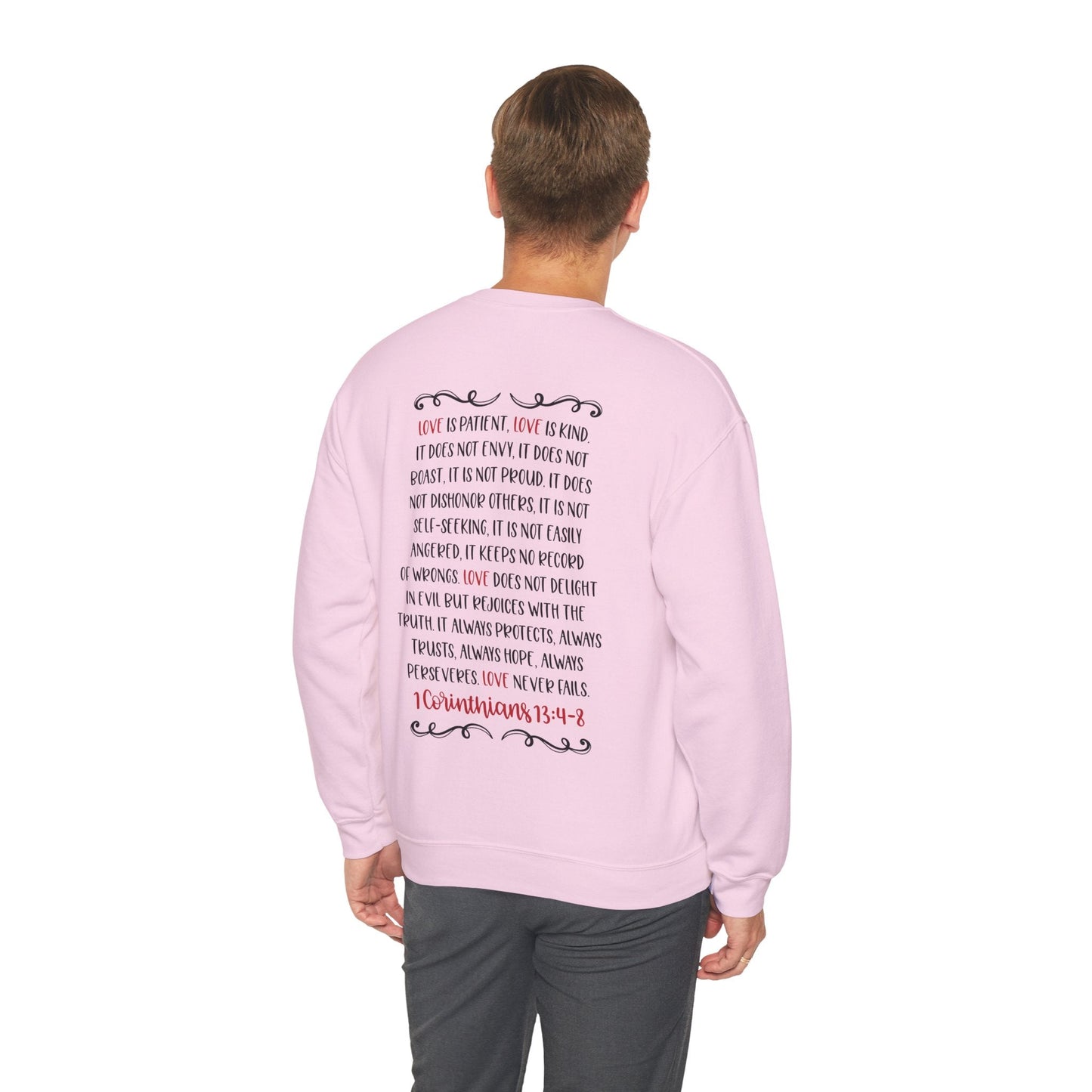 Love is patient Sweatshirt - Sweatshirt - Ash - Nazareth Treasures