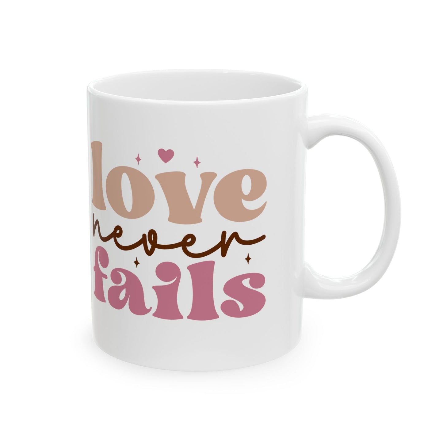 Love Never Fails Mug - Mug - Nazareth Treasures