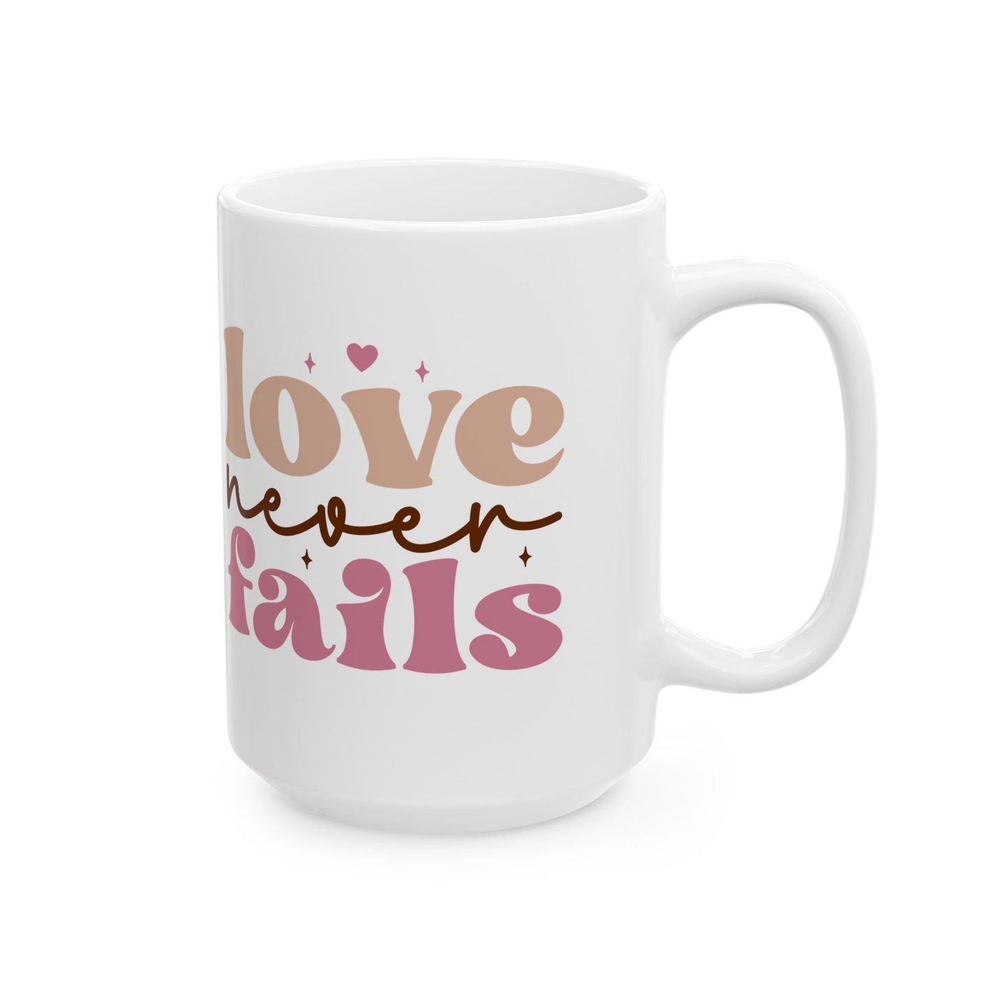 Love Never Fails Mug - Mug - Nazareth Treasures