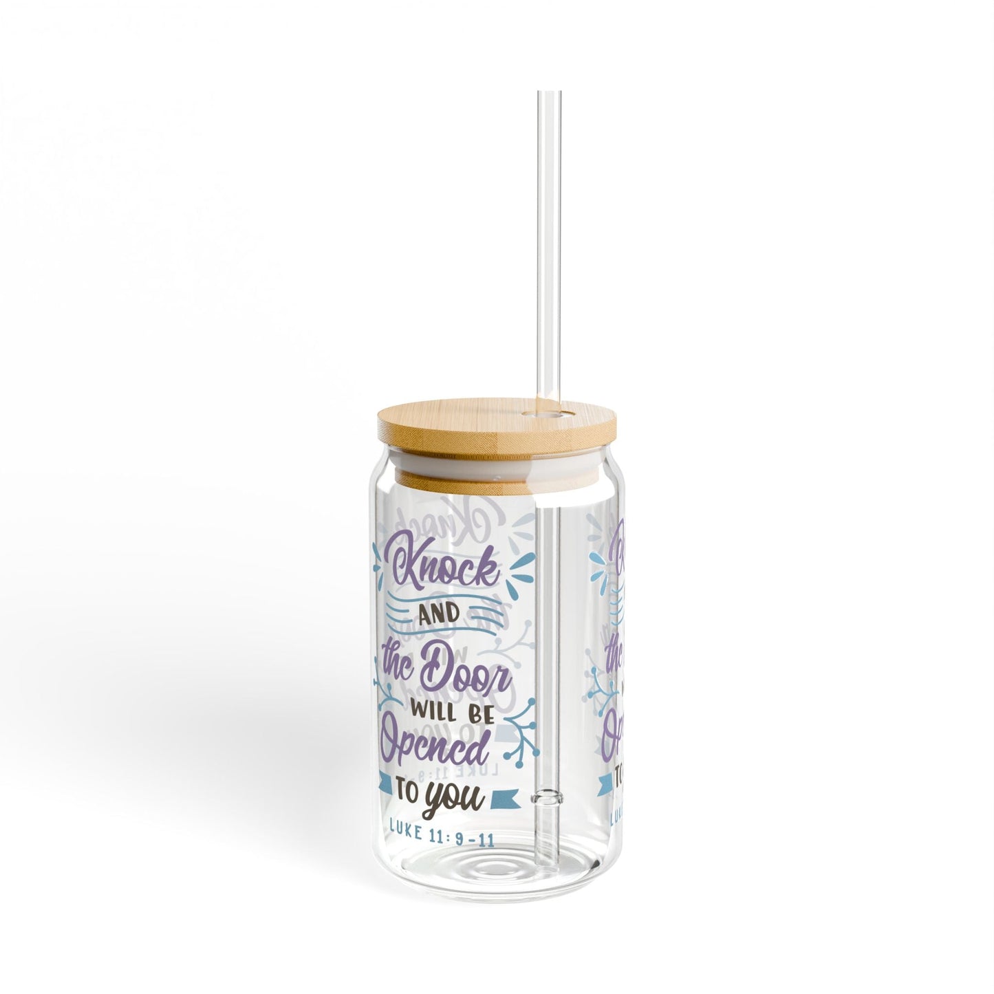 Luke 11 - 9 - 11 Cup Glass, 16oz - Mug - Nazareth Treasures