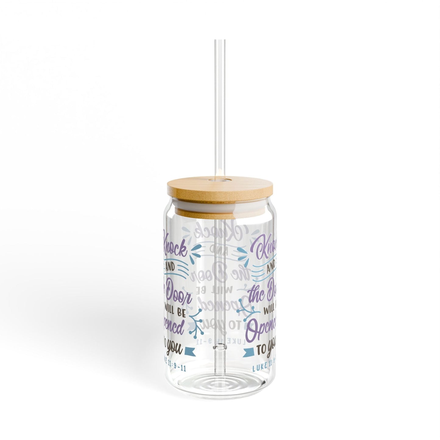 Luke 11 - 9 - 11 Cup Glass, 16oz - Mug - Nazareth Treasures