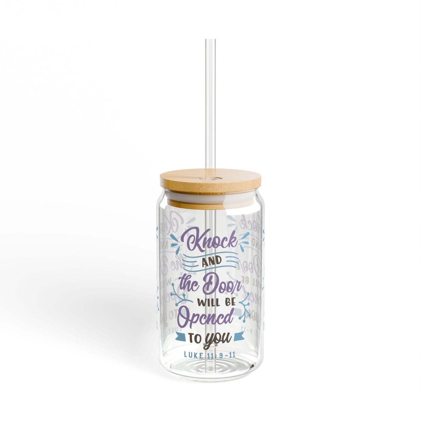 Luke 11 - 9 - 11 Cup Glass, 16oz - Mug - Nazareth Treasures