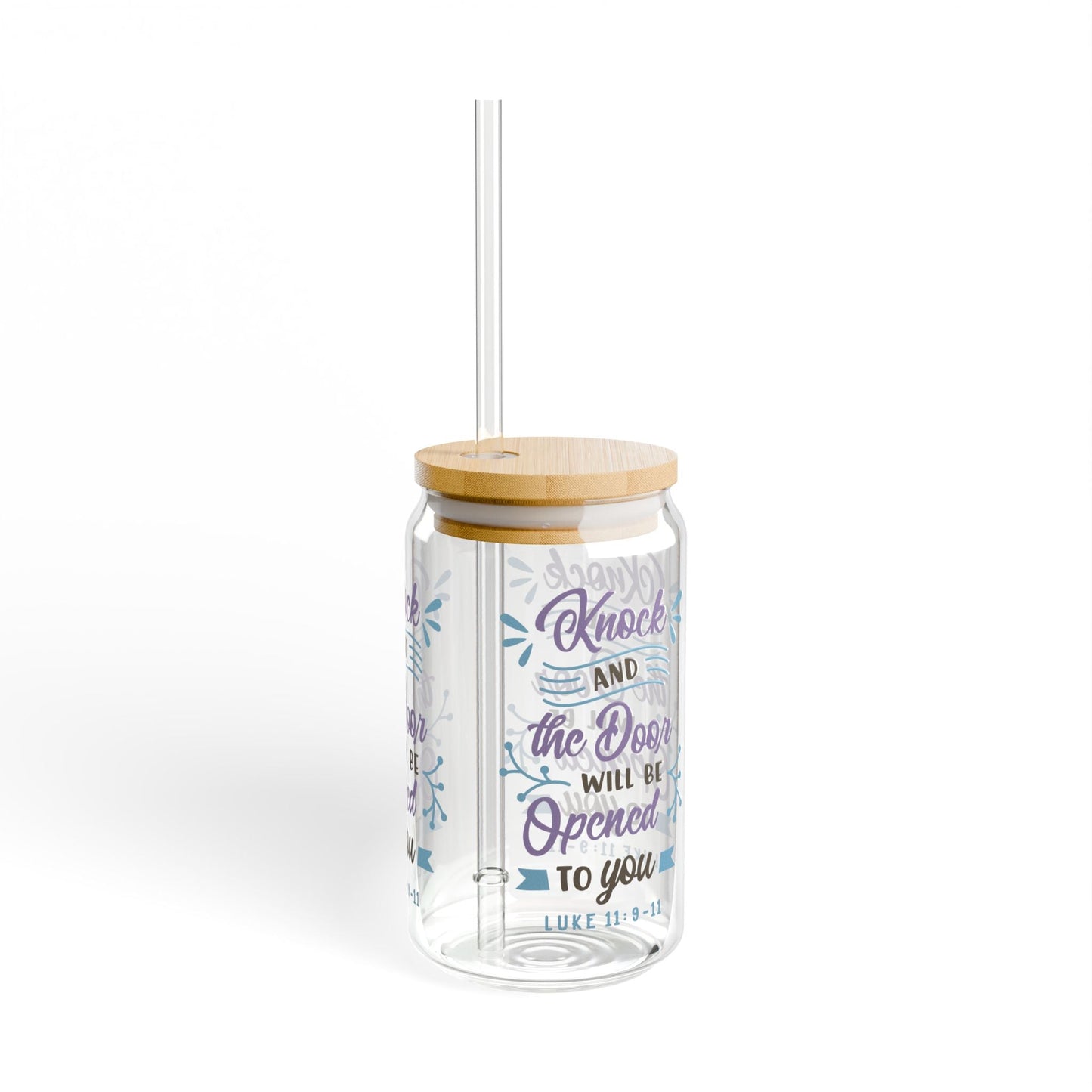Luke 11 - 9 - 11 Cup Glass, 16oz - Mug - Nazareth Treasures