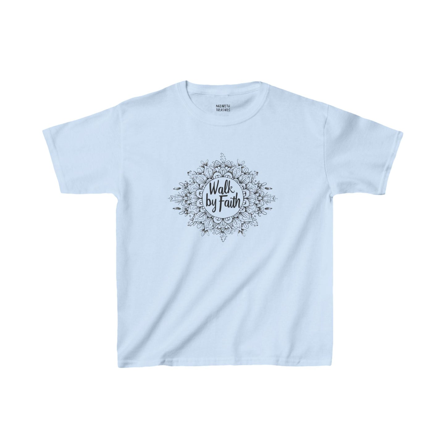 Mandala Leaves - Walk By Faith Kids T-Shirt - Kids clothes - Nazareth Treasures