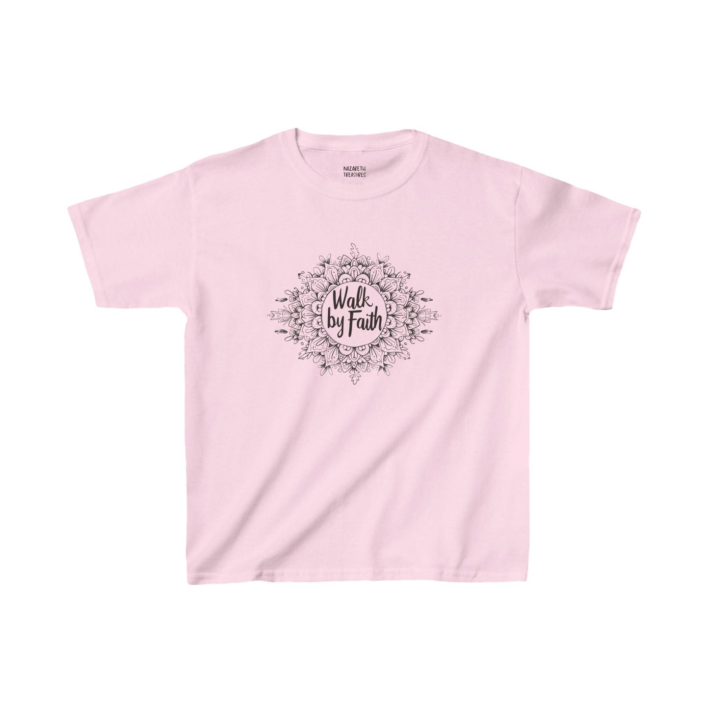 Mandala Leaves - Walk By Faith Kids T-Shirt - Kids clothes - Nazareth Treasures
