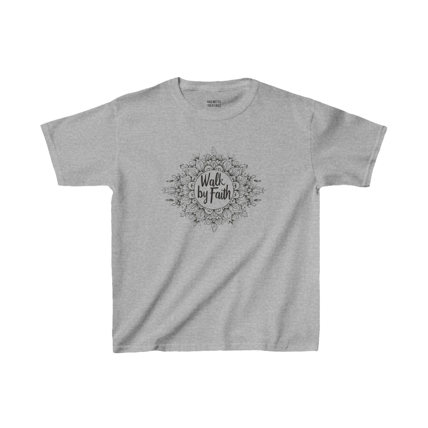 Mandala Leaves - Walk By Faith Kids T-Shirt - Kids clothes - Nazareth Treasures