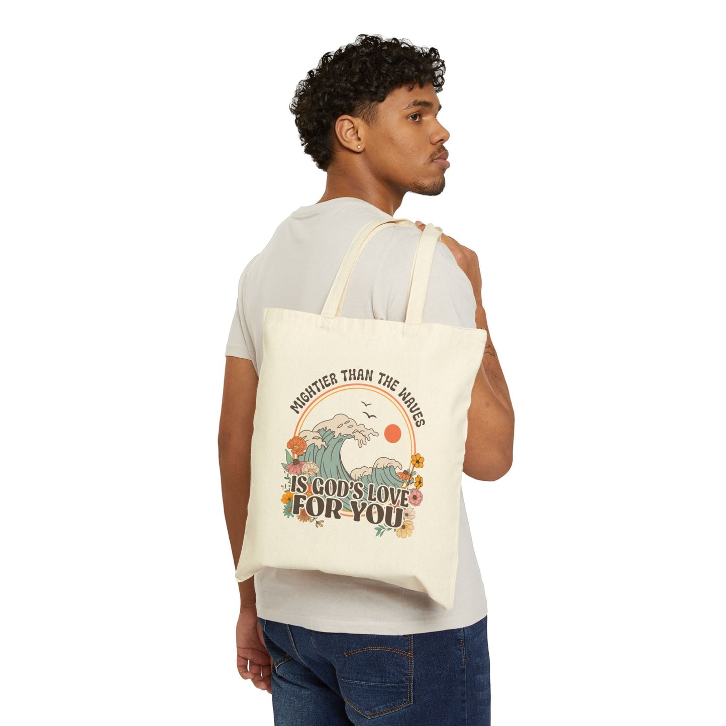 Mightier than the waves Tote Bag - Bags - Nazareth Treasures