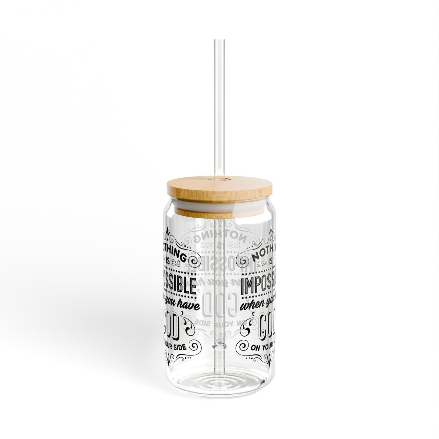 Nothing is impossible Cup Glass, 16oz - Mug - Nazareth Treasures
