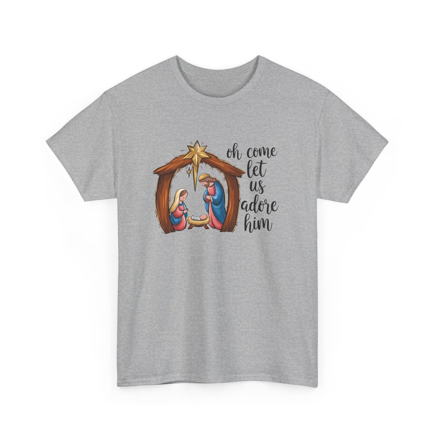 Oh Come Let Us Adore Him T-shirt - T-Shirt - Nazareth Treasures