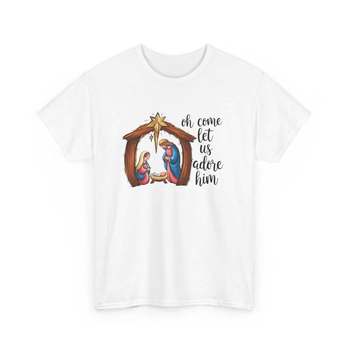 Oh Come Let Us Adore Him T-shirt - T-Shirt - Nazareth Treasures