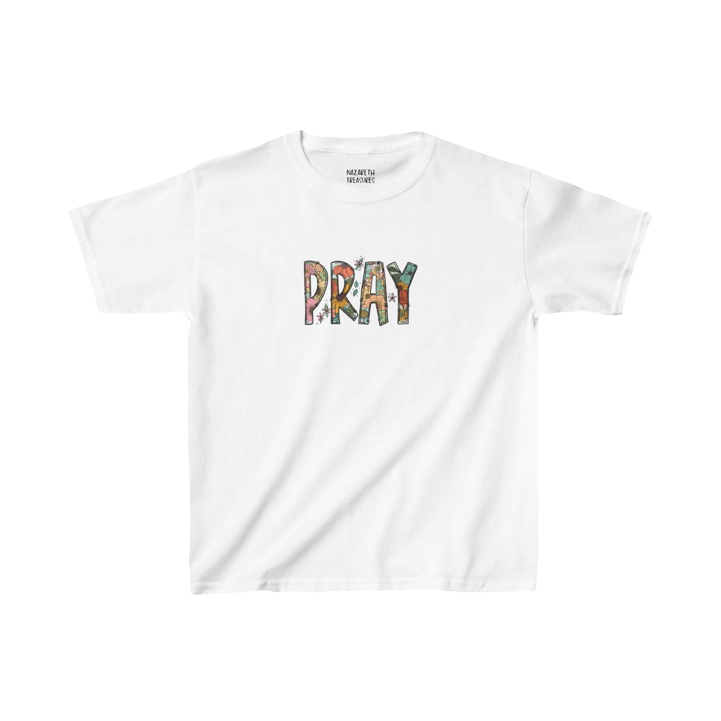 Pray Flowers Boho Design - Kids T-Shirt - Kids clothes - Nazareth Treasures