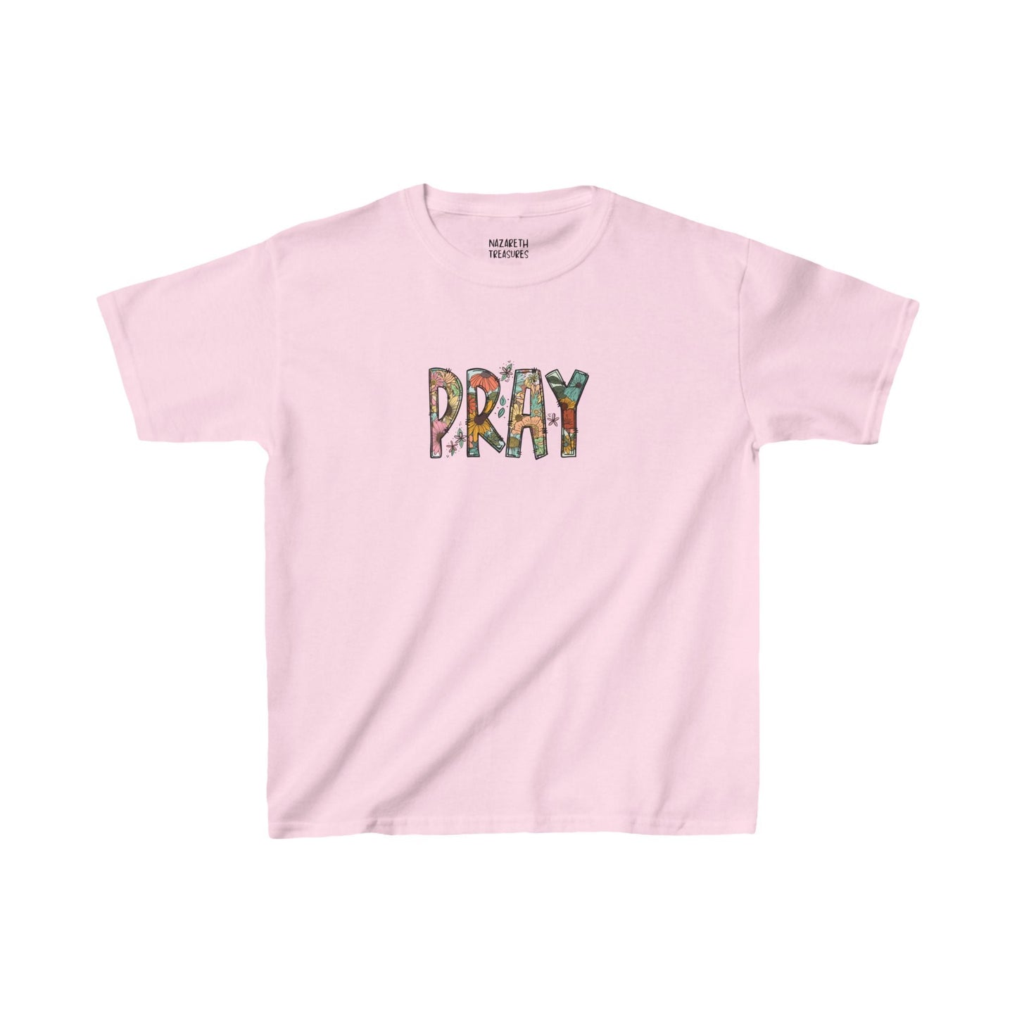 Pray Flowers Boho Design - Kids T-Shirt - Kids clothes - Nazareth Treasures