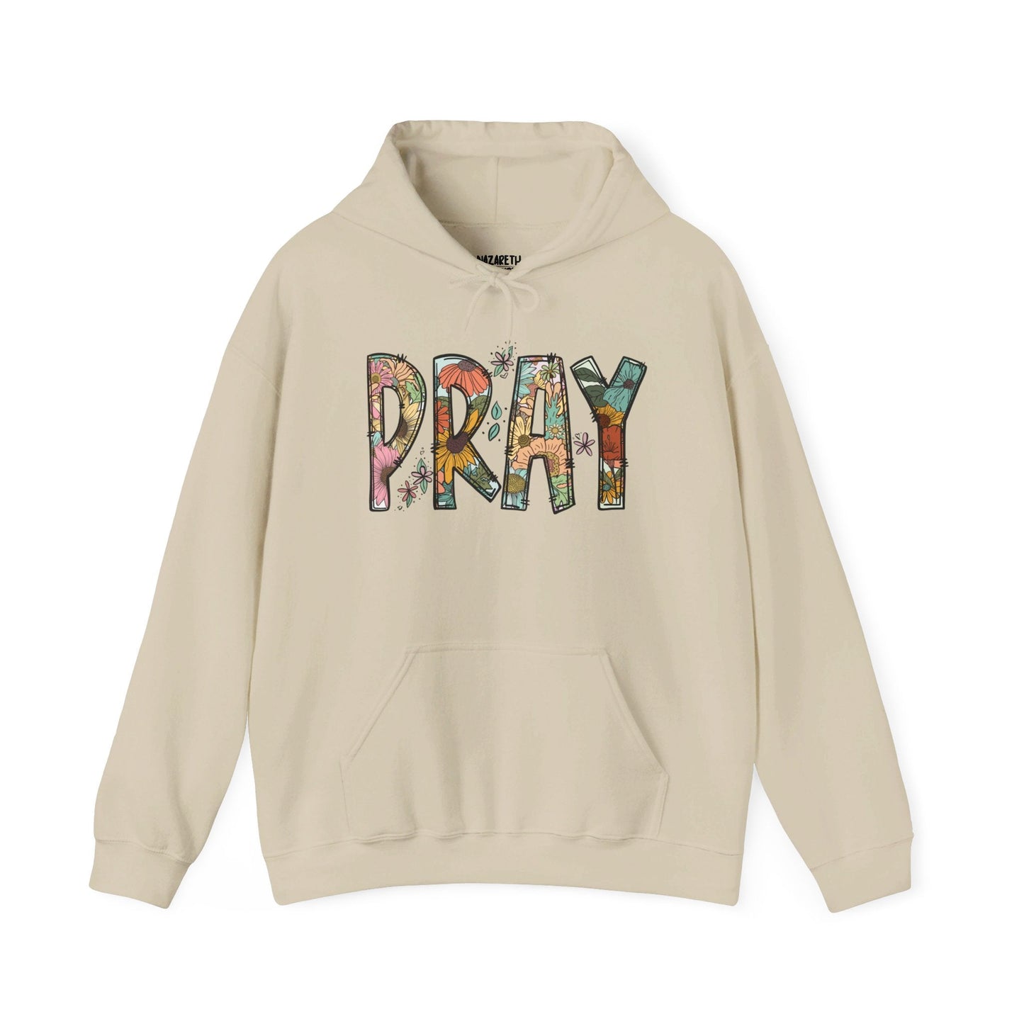 Pray Flowers Boho Hoodie - Hoodie - Nazareth Treasures