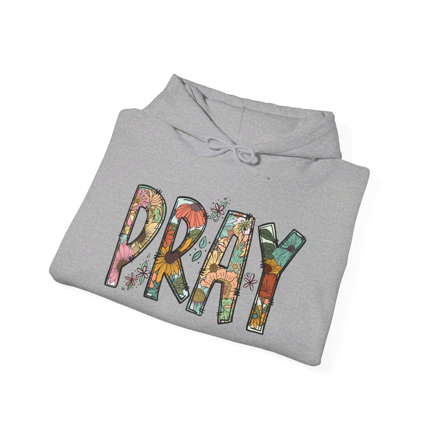 Pray Flowers Boho Hoodie - Hoodie - Nazareth Treasures