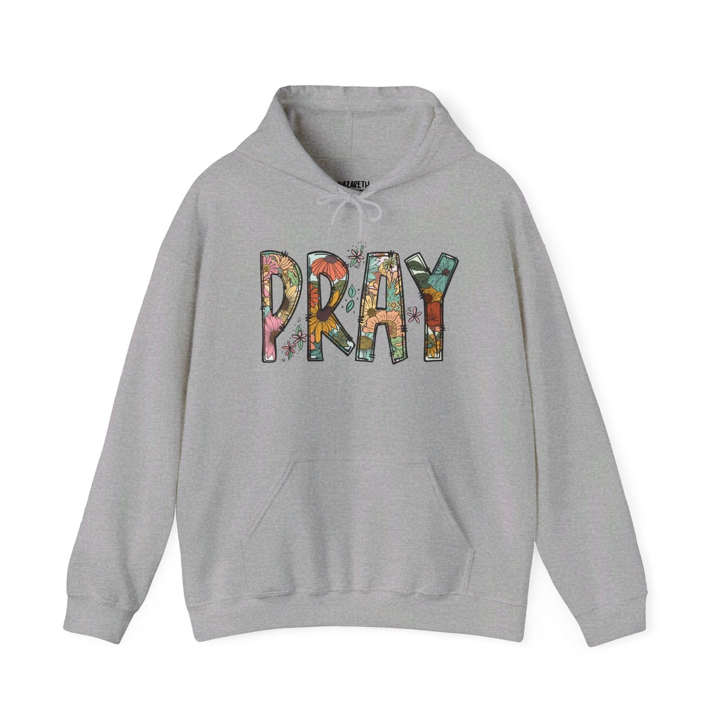 Pray Flowers Boho Hoodie - Hoodie - Nazareth Treasures