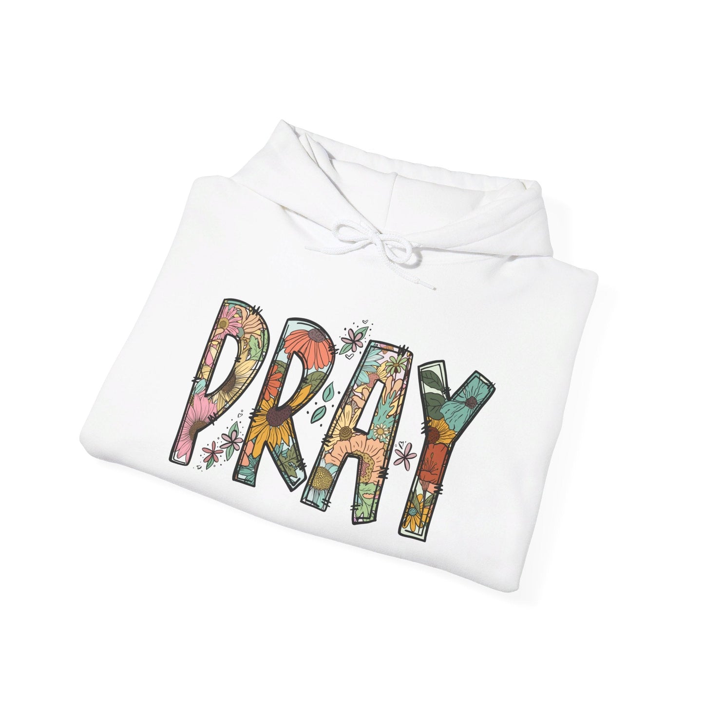 Pray Flowers Boho Hoodie - Hoodie - Nazareth Treasures