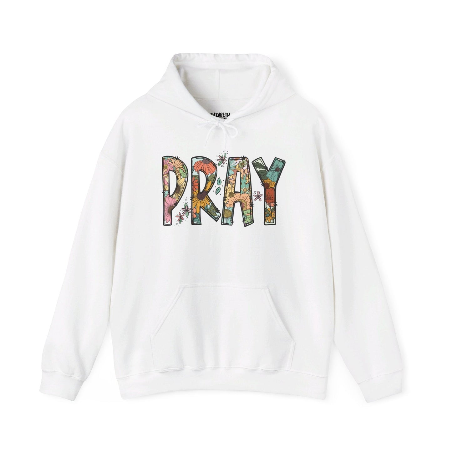 Pray Flowers Boho Hoodie - Hoodie - Nazareth Treasures