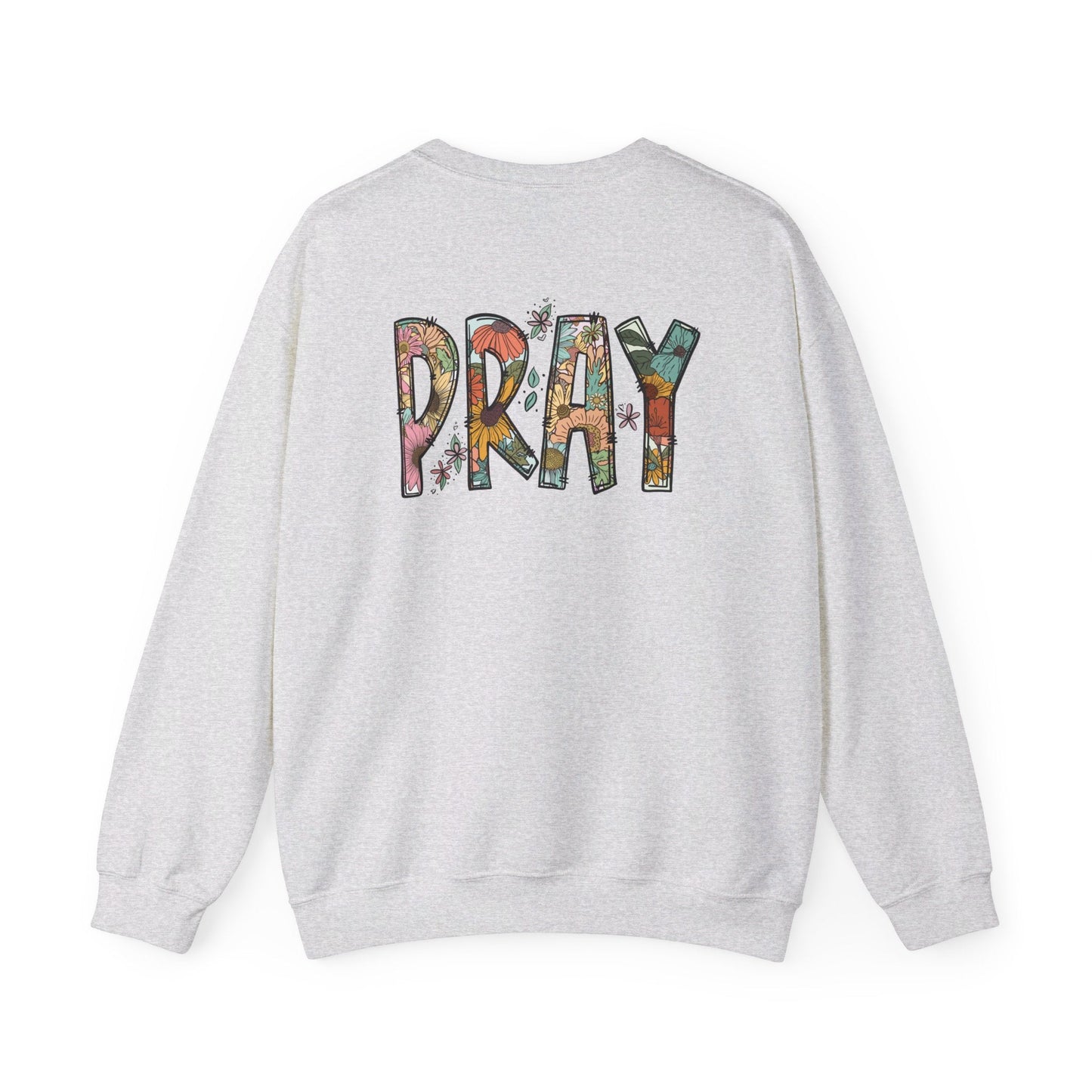 Pray Flowers Boho Sweatshirt - Sweatshirt - Nazareth Treasures