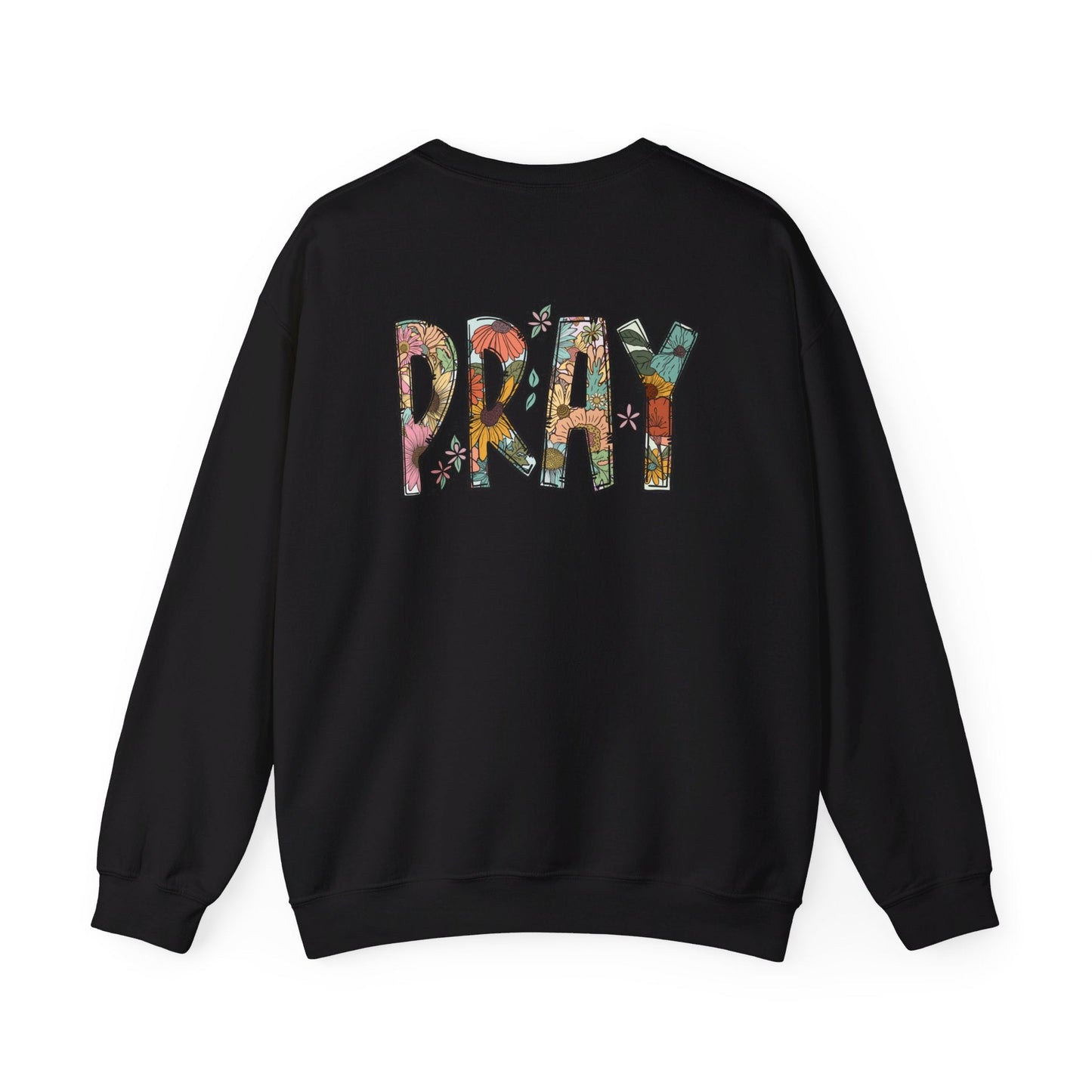 Pray Flowers Boho Sweatshirt - Sweatshirt - Nazareth Treasures