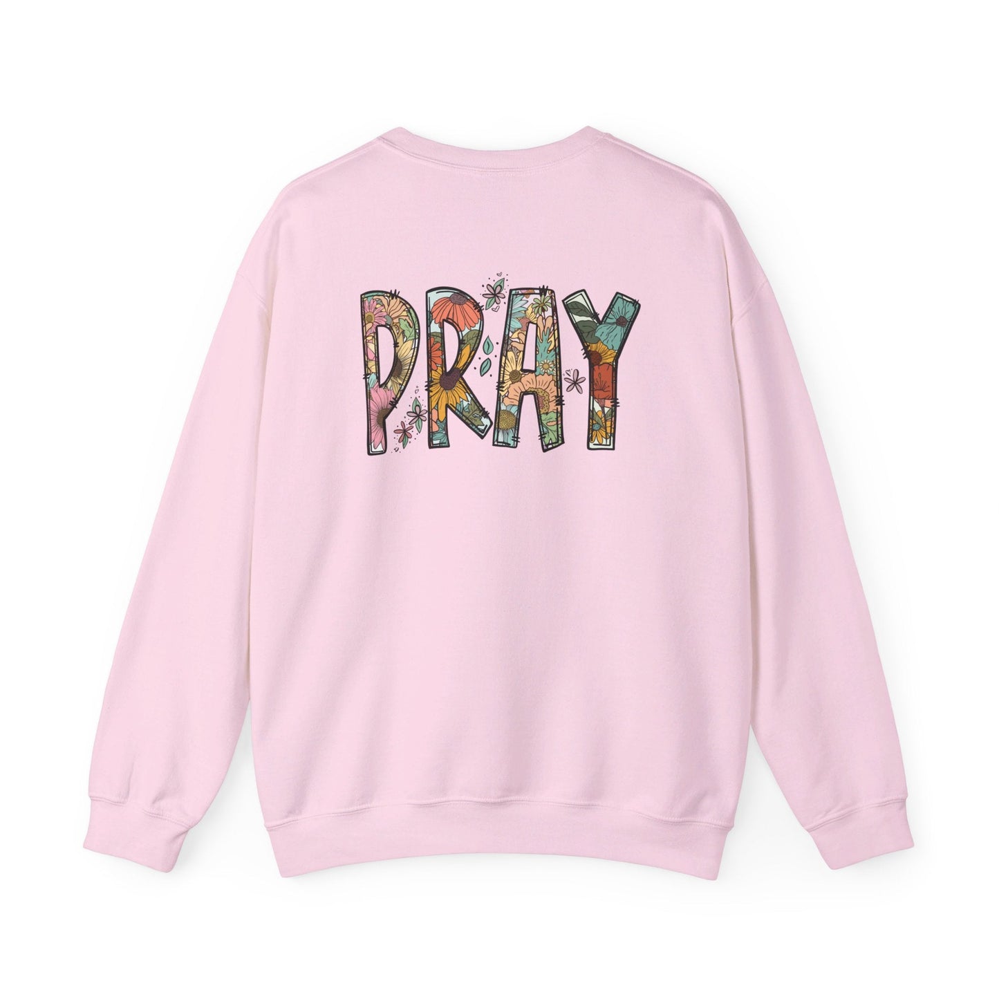 Pray Flowers Boho Sweatshirt - Sweatshirt - Nazareth Treasures