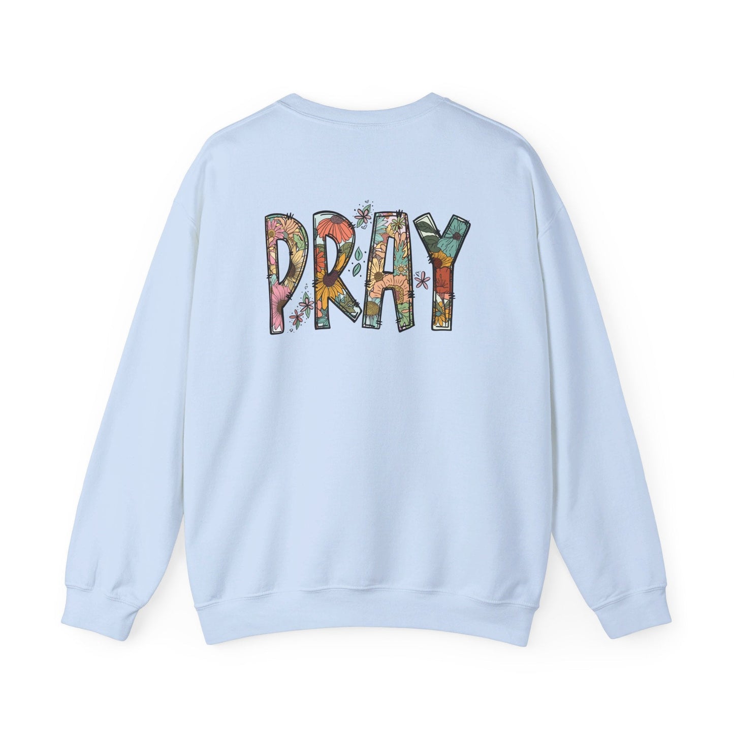 Pray Flowers Boho Sweatshirt - Sweatshirt - Nazareth Treasures