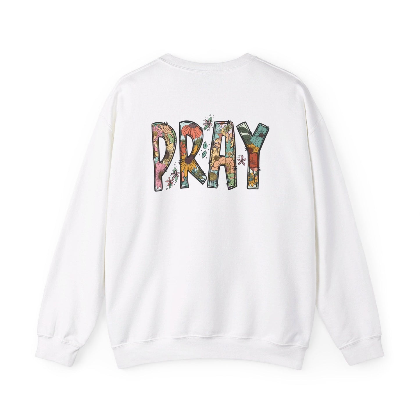 Pray Flowers Boho Sweatshirt - Sweatshirt - Nazareth Treasures