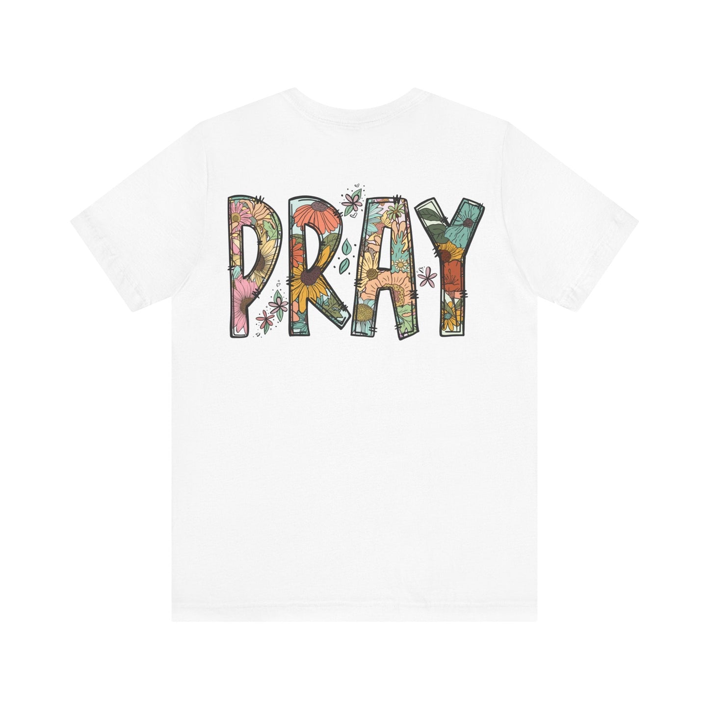 Pray Flowers Boho T-Shirt - T-Shirt - Nazareth Treasures