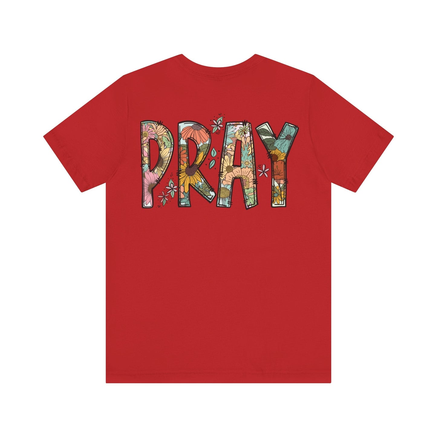 Pray Flowers Boho T-Shirt - T-Shirt - Nazareth Treasures