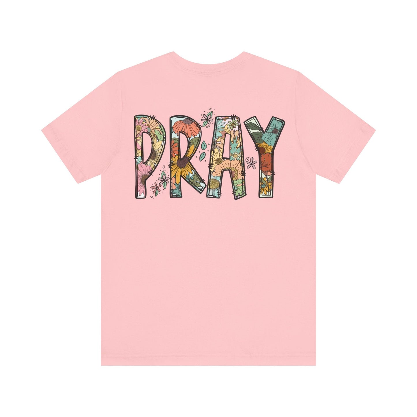 Pray Flowers Boho T-Shirt - T-Shirt - Nazareth Treasures