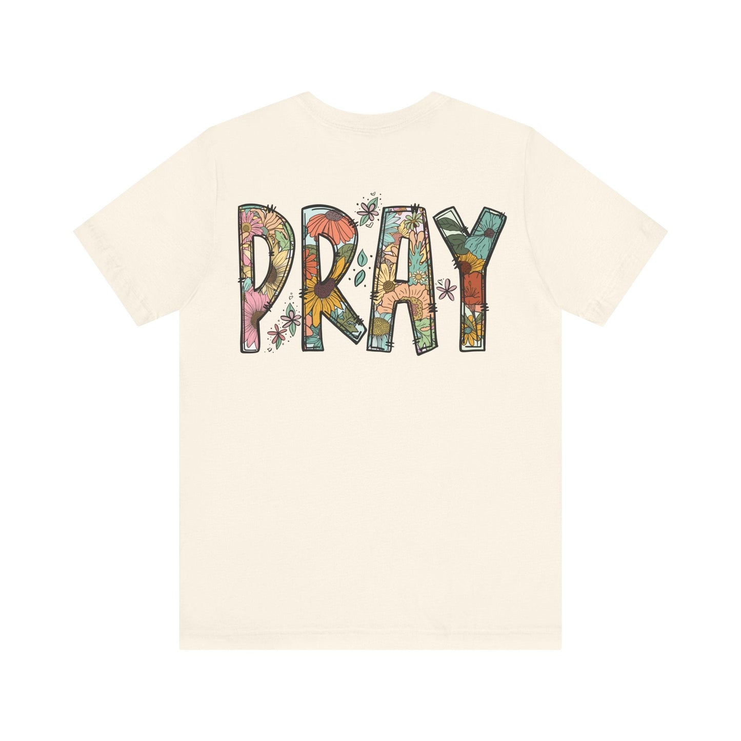Pray Flowers Boho T-Shirt - T-Shirt - Nazareth Treasures